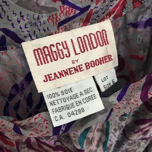 100% Silk Vintage High Waisted Skirt - Maggy London by Jeannene Booher